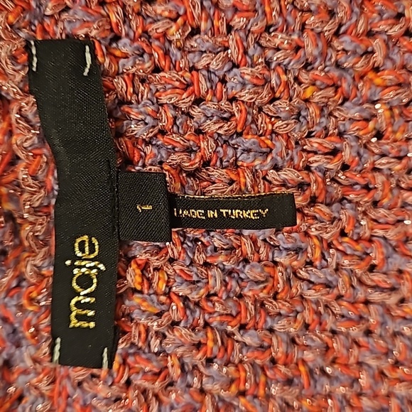 💕MAJE💕 Tweed Effect Knit Cardigan ~ Pink Size FR 1 = US Small NWOT - Picture 14 of 16